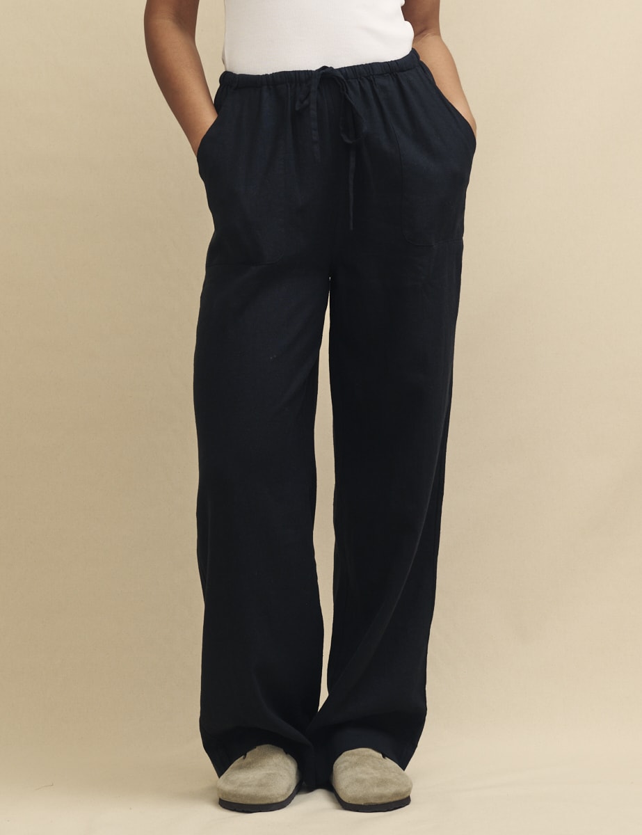 nobody's child linen trousers