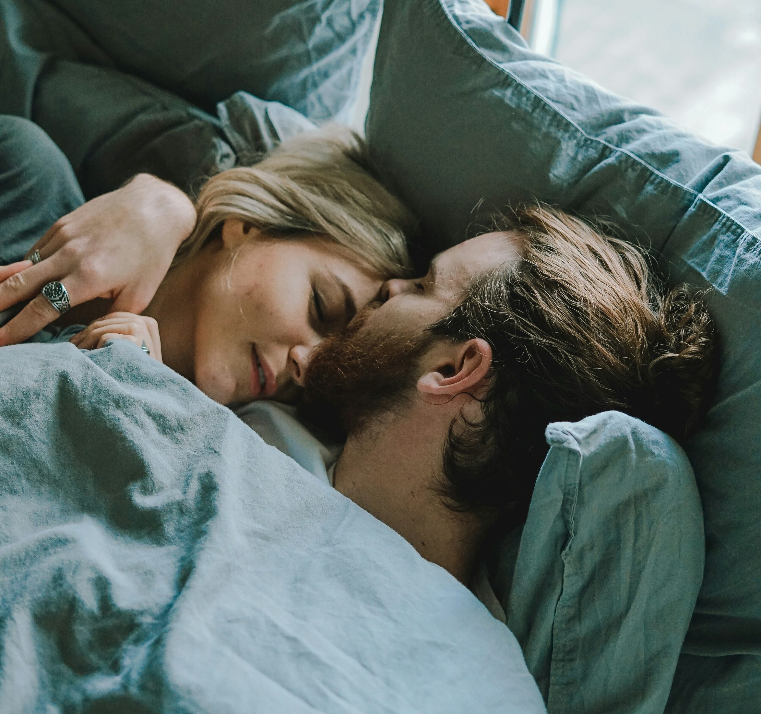 Man and woman in bed