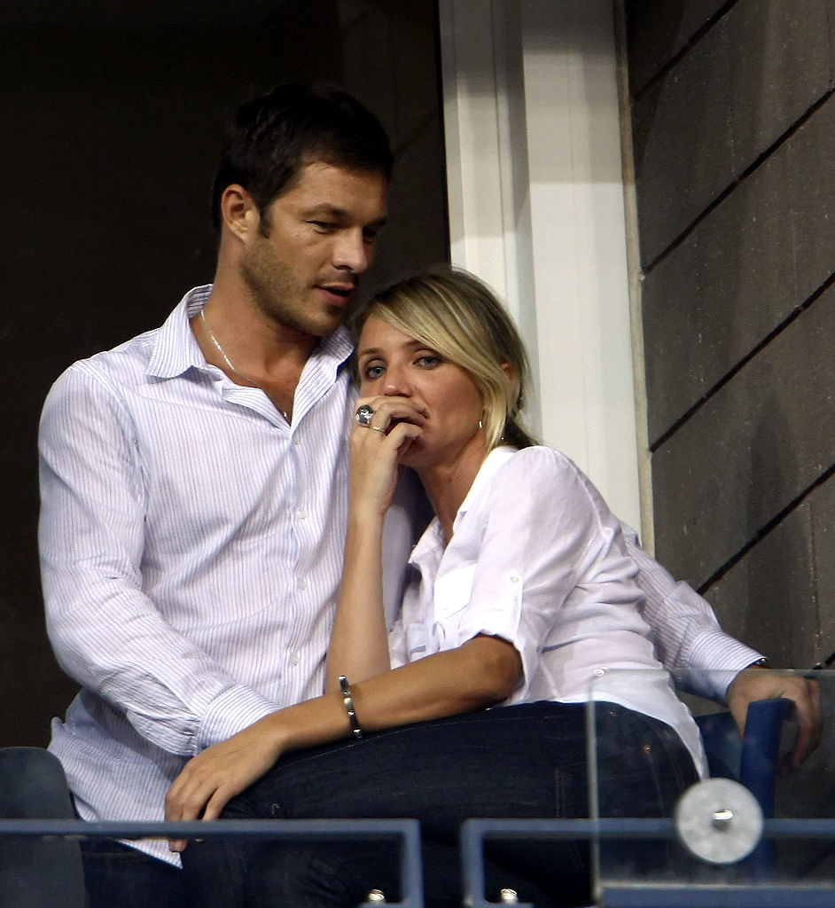U.S. Open - Day 9 Paul Sculfor and Cameron Diaz