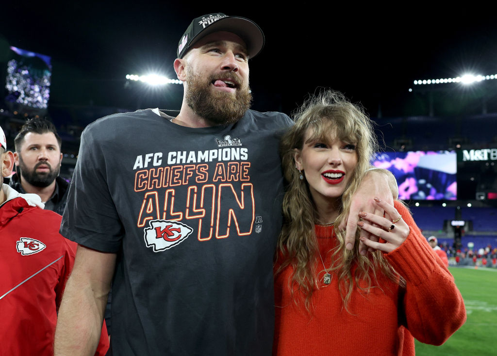 AFC Championship - Kansas City Chiefs v Baltimore Ravens Taylor Swift and Travis Kelce