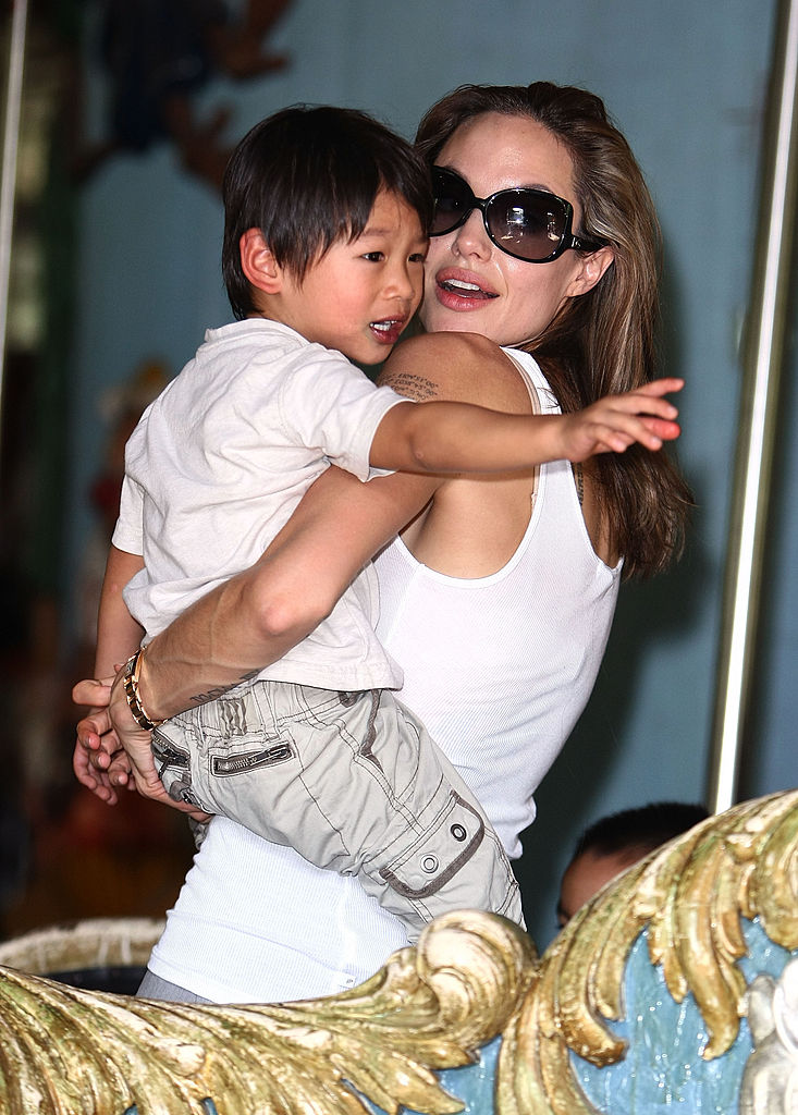 Angelina Jolie and Family Sighting in New York City - August 25, 2007 Angelina Jolie and Pax
